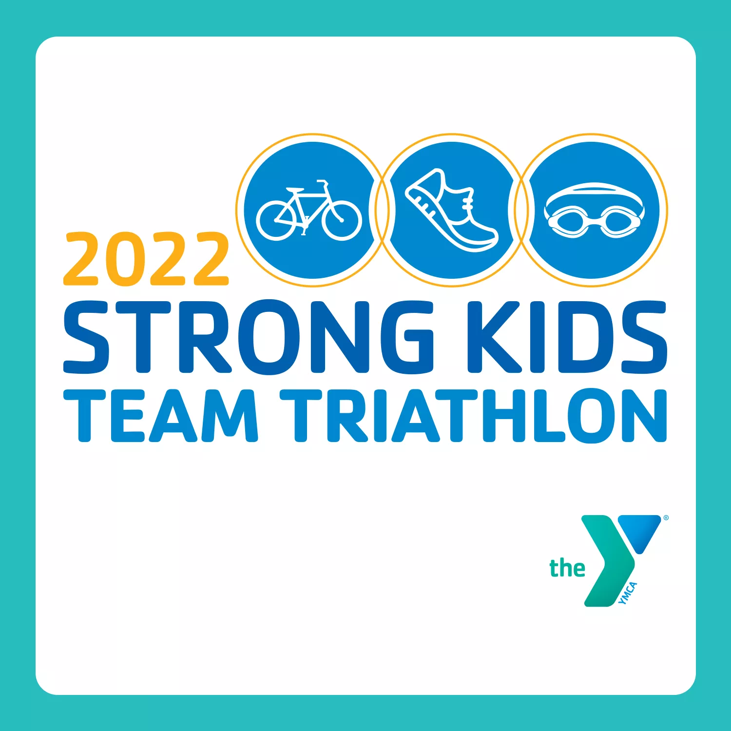 Event graphic for the 2022 YMCA team triathlon