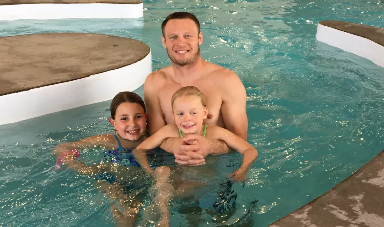 Family at the Indoor Pool