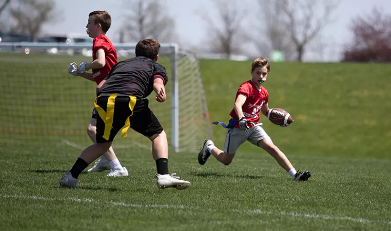 Photo of a flag football game