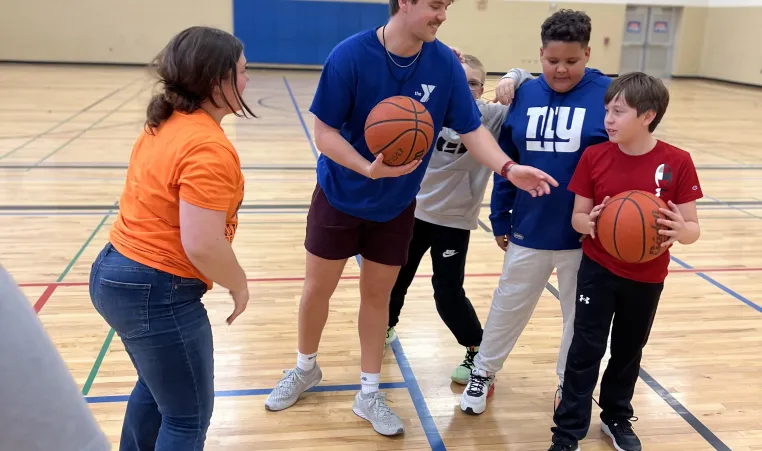 Kids in gymnasium 