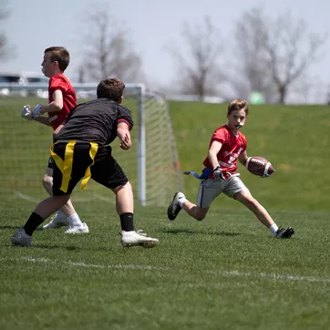 Photo of a flag football game